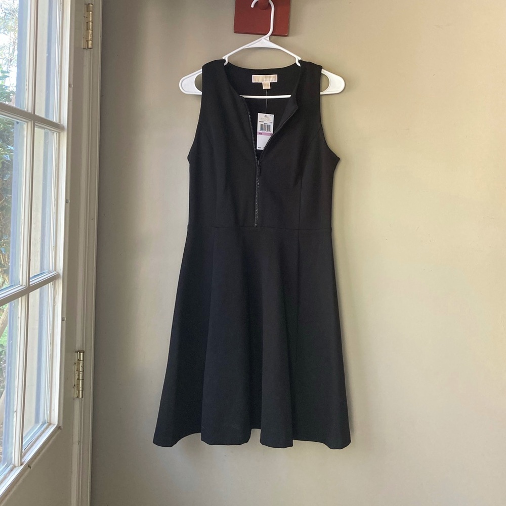 Michael Michael Kors Black Zip Up Black Dress 6 NWT - Picture 2 of 8
